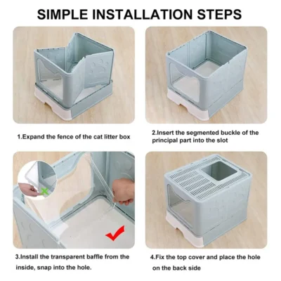 Arenero Cerrado Gatos Cupula Baño Sanitario